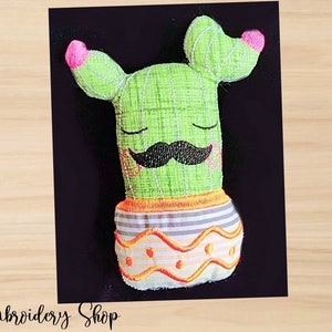 Stuffie Cactus  ITH  Machine Embroidery Design, Embroidery Patterns, Embroidery Files, Machine Embroidery, Instant Download