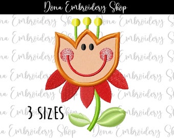 Cute Flower Applique - Machine Embroidery Design, Modelli di ricamo, File di ricamo, Ricamo a macchina, Download istantaneo