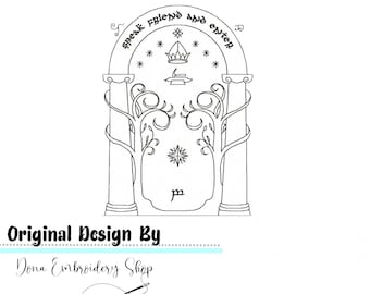 Gates Fill Stitch - Maschinenstickdesign, Stickdateien, Maschinenstickerei, Sofortiger Download