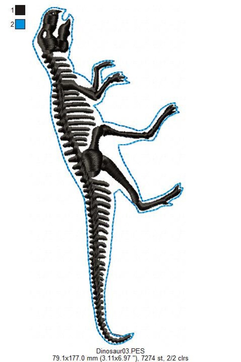 Dinosaur Tyrannosaurus Rex Embroidery Design Machine - Etsy