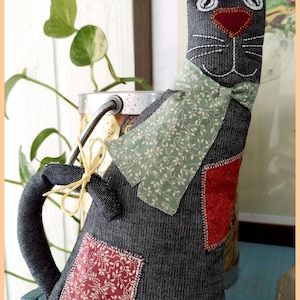 Black Cat Stuffie ITH Machine Embroidery Design, Embroidery Patterns, Embroidery Files, Instant Download. In The Hoop