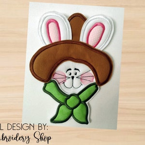 Gardener Easter Bunny ITH - Machine Embroidery Design, Embroidery Patterns, Embroidery Files, Machine Embroidery, Instant Download