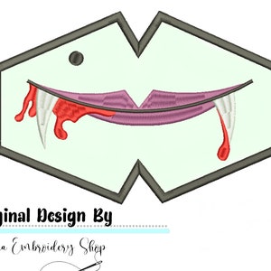 Vampire Face Mask applique ITH Machine Embroidery Design, Ricamo, File di ricamo, Ricamo a macchina, Download istantaneo. In THe Hoop