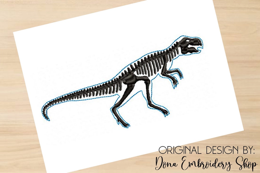 Dinosaur Tyrannosaurus Rex Embroidery Design- Machine Embroidery Design ...