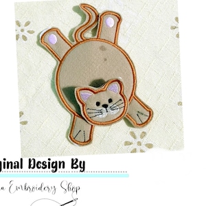 Cat Coaster ITH - Machine Embroidery Design, Embroidery Patterns, Embroidery Files, Machine Embroidery, Instant Download