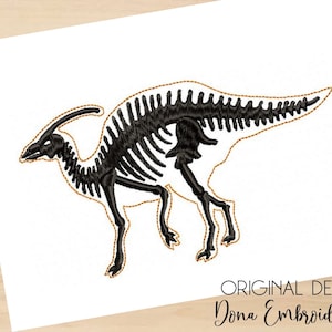 Dinosaur parasaurolophus embroidery design- Machine Embroidery Design,Embroidery Pattern, Embroidery File, Machine Instant Download