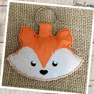 Fox Keychain ITH Machine Embroidery Design, Embroidery Patterns, Embroidery Files, Machine Embroidery, Instant Download