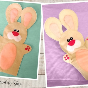 Bunny Puppet ITH - Machine Embroidery Design, Embroidery Patterns, Embroidery Files, Machine Embroidery, Instant Download