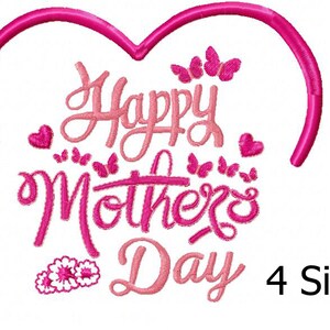 Mothers Day embroidery Design Satin stitch - Machine Embroidery Design, Embroidery Files, Machine Embroidery, Instant Download,