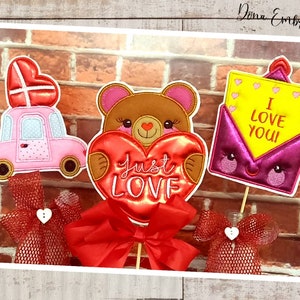 Love Ornaments Pack ITH Machine Embroidery Design, Patrones De Bordado, Archivos De Bordado, Diseño Navideño, Descarga Instantánea