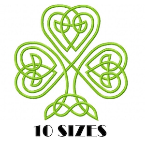 Celtic Knot Clover - Machine Embroidery Design, Embroidery Patterns, Embroidery Files, Machine Embroidery, Instant Download