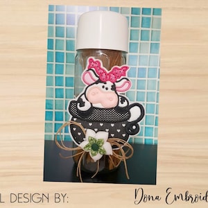 Cow Apply ITH Machine Embroidery Design - Cow Embroidery Patterns, Embroidery Files, Machine Embroidery, Instant Download