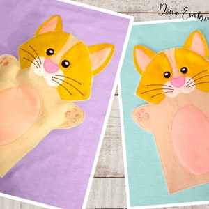 Cat Puppet ITH - Machine Embroidery Design, Embroidery Patterns, Embroidery Files, Machine Embroidery, Instant Download