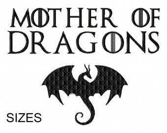Mother of Dragons embroidery Design - mothers day  Machine Embroidery Design, Embroidery Files, Machine Embroidery, Instant Download,
