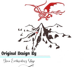 The Lonely Mountain Stickdatei - Füllstich Stickdatei, Stickdatei, Stickdatei, Maschinenstickerei, Sofort Download