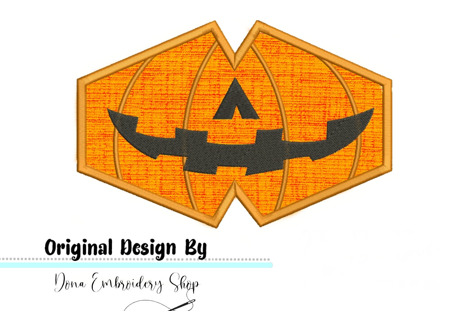 Pumpkin Face Mask applique ITH Machine Embroidery Design Etsy