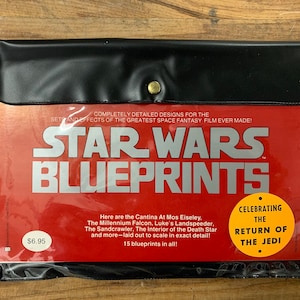 1977 Star Wars Original Complete Set of 15 Blueprints MINT Blue Prints Sandcrawler Falcon Deathstar Landspeeder