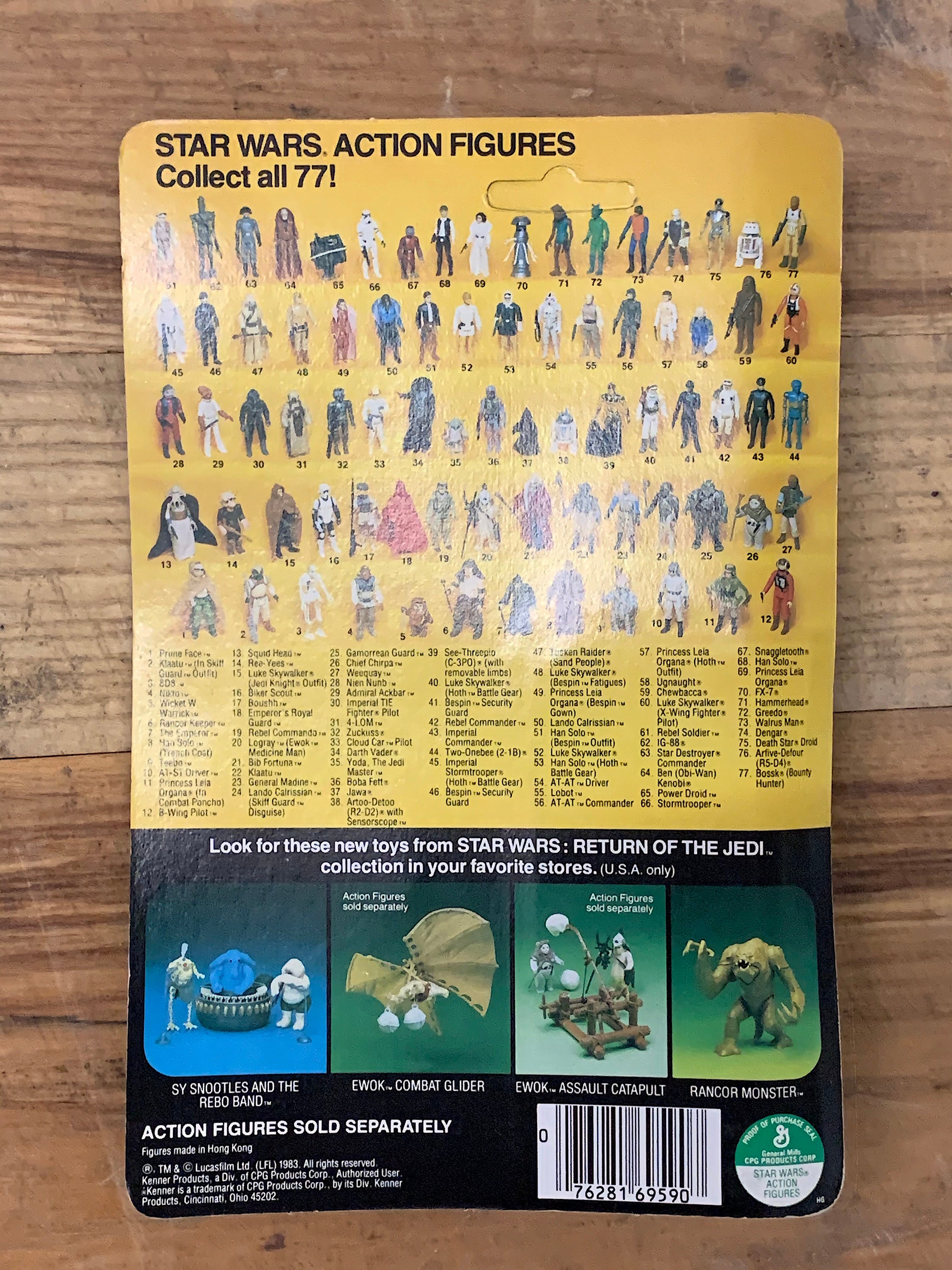 1983 ROTJ Squid Head #70770 / US Kenner Star Wars Sealed 1983 ROTJ Squid Head #70770 / US Kenner Star Wars Sealed