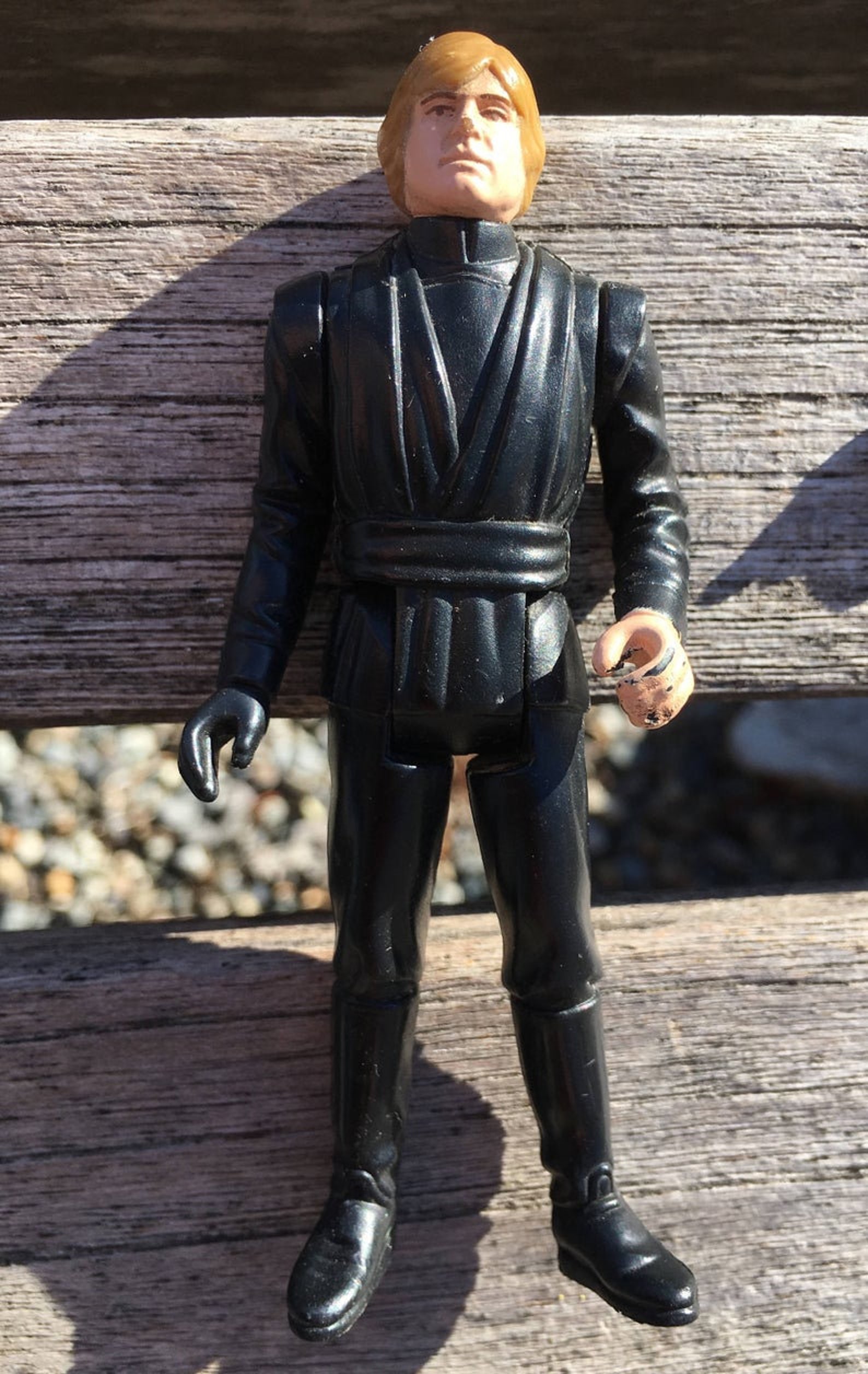1983 Luke Skywalker Pale Face ROTJ Black Jedi Vintage Kenner Star Wars