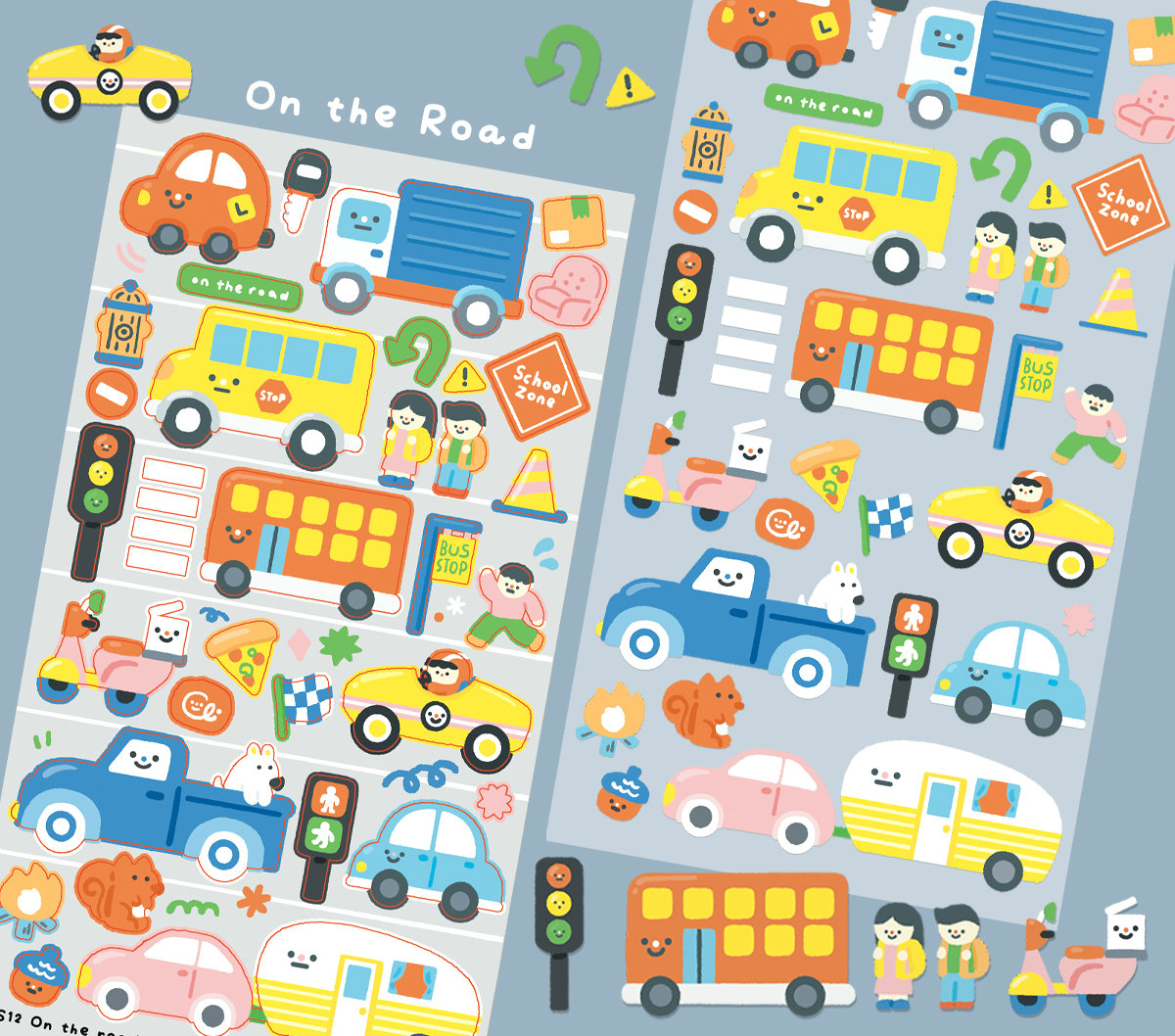 On the Road Sticker Sheet | Car Driving Stickers | Gift for Cars Lover ...
