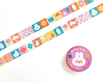 Bunny Tale Washi Tape | Fairytale washi tape | Children story sticker | storytelling sticker | rabbit sticker | rabbit tape | rabbit lover