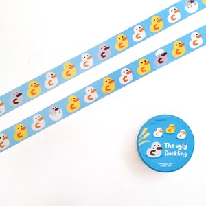 Het lelijke eendje washitape | Sprookjessticker | sticker met kinderverhalen | verteller | washitape eend | sticker eend