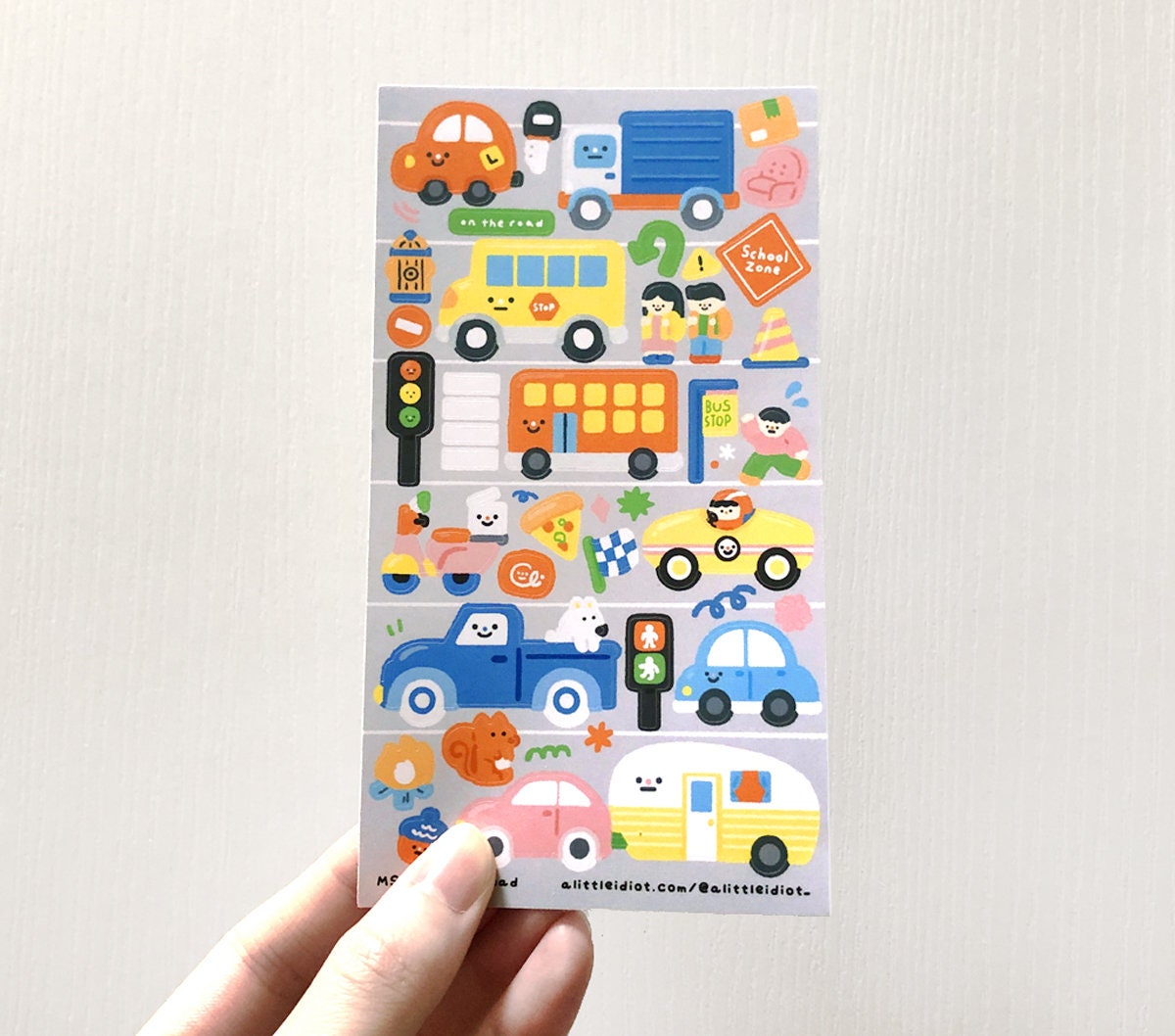 On the Road Sticker Sheet | Car Driving Stickers | Gift for Cars Lover ...