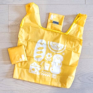 Picnic Day Grocery Bag | cute reusable shopping bag | Large foldable grocery bag | Polyester shopping bag | Zero waste recycling grocery bag