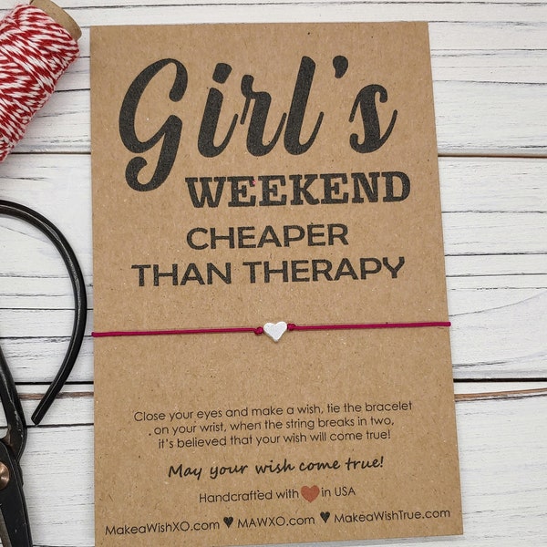 Girls Weekend Bracelet Girls Trip Gift Girls Trip Bracelet Wish Bracelet Girls Weekend Gift Getaway Weekend Girls Cheaper Than Therapy