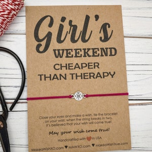 Girls Weekend Bracelet Girls Trip Gift Girls Trip Bracelet Wish Bracelet Girls Weekend Gift Getaway Weekend Girls Cheaper Than Therapy