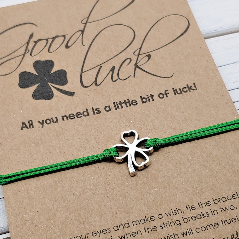Shamrock Bracelet Four Leaf Clover Bracelet Lucky Charm Etsy