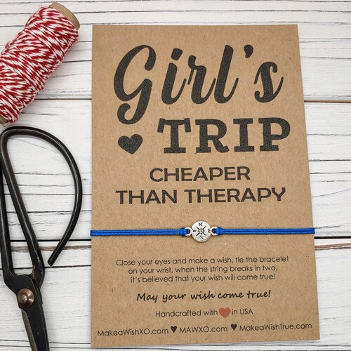 Regalo de viaje para niñas Pulsera de viaje para niñas Pulsera personalizada de deseo de fin de semana para niñas Viaje por carretera para niñas Regalo de fin de semana para niñas Escapada de fin de semana Regalo de escapada para niñas