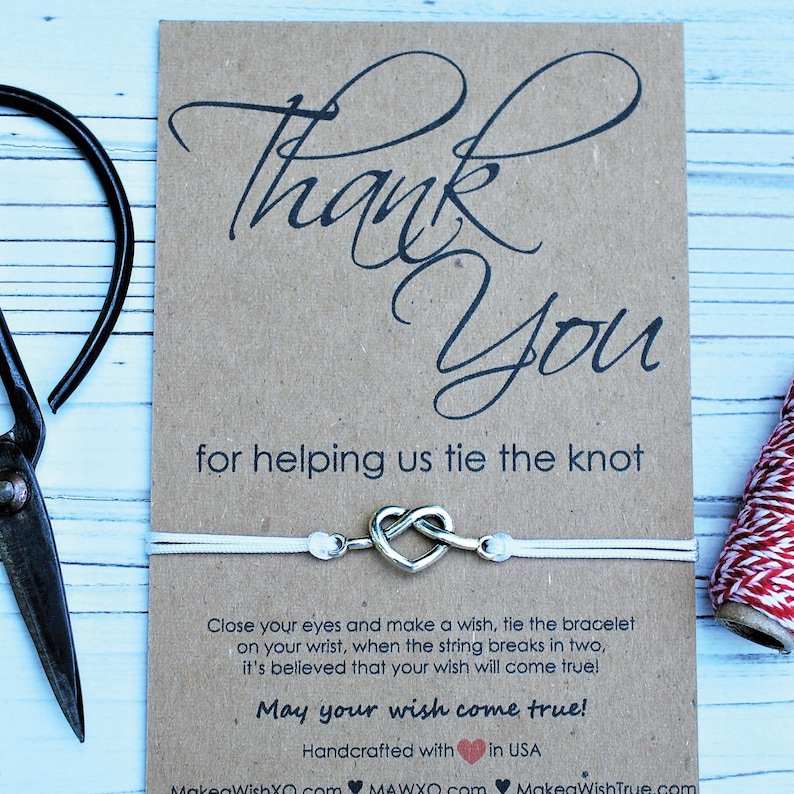 Bridal Shower Favors Knot Bracelet Knot Anklet Wedding Favors Etsy