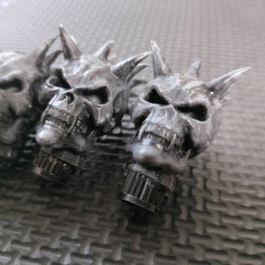 Tire Valve Stem Caps Spiked Grunge Skulls