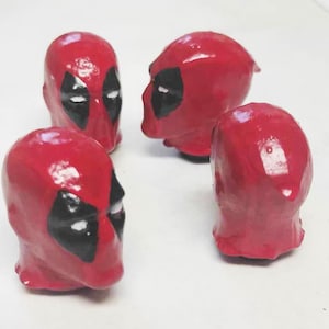 Deadpool Head Tire Valve Stem Caps (Set of 4)
