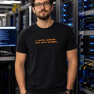 Retro Terminal Error Message Shirt, Funny IT Programmer Tee