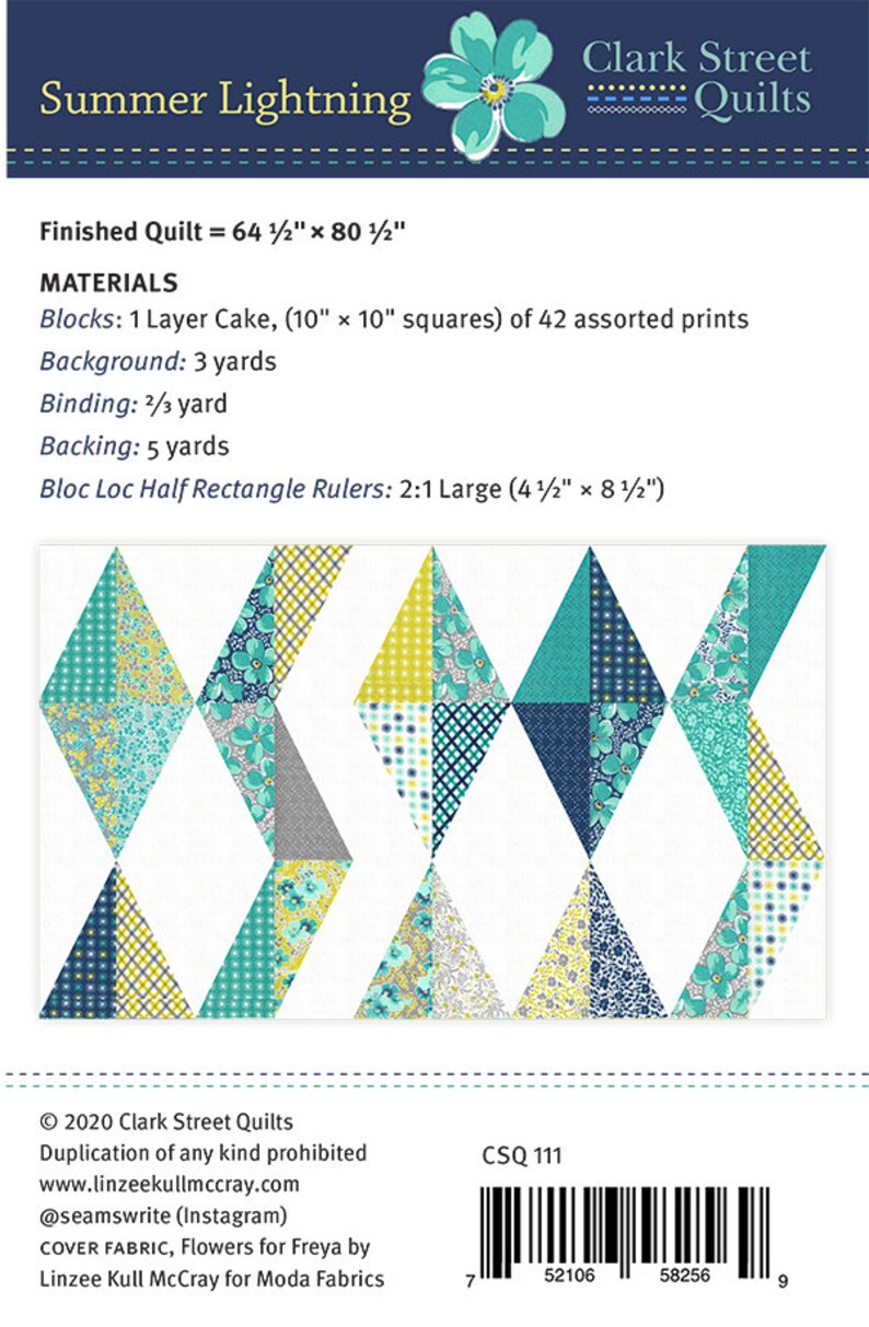 Summer Lightning Quilt Kit Featuring Flowers For Freya by Etsy