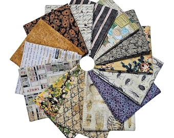 Laboratory Eclectic Elements 14pc Fat Quarter Bundles by Tim Holtz