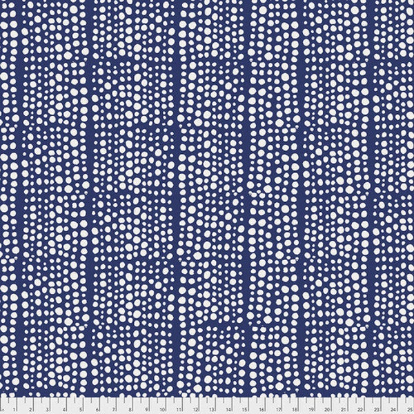 Kismet 108" Wide Back Dots Indigo - 1 yd., 31" EOB