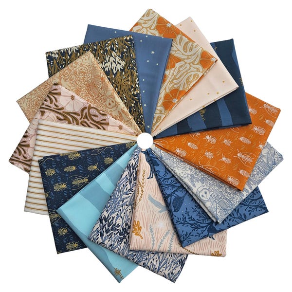 Coyote Hill 14er Fat Quarter oder Half Yard Bündel von Katie O'Shea