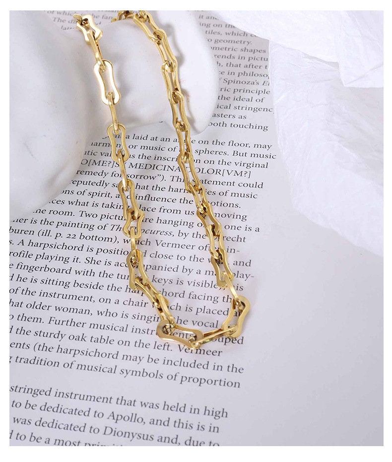 18K Gold Filled Thick Paperclip Necklace Chunky Paperclip Etsy UK