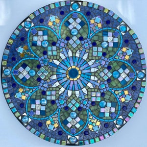 Mandala 1, Mandala Mosaic, Mixed Media Mandala Mosaic, Glass Mosaic