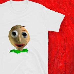 Baldi&#39;s Basics T-shirt, Baldi Amazed Tee, Video Game Lover Shirt, Cadeau voor gamers, Funny Moment, Unisex T-shirt met korte mouw, FIGUE