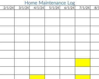 Home Maintenance Log