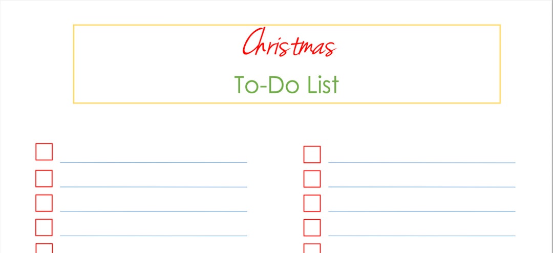 Christmas To do List Template Holiday Organization Binder Etsy