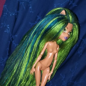 Ooak rerooted clawdeen wolf monster high doll