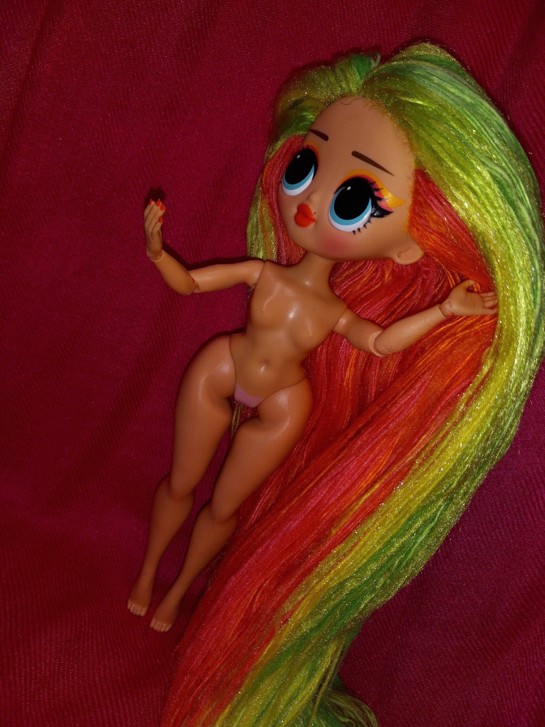 Ooak hilo rerooteado lol omg muneca Etsy Mexico