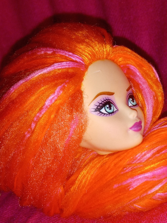 Ooak Yarn Rerooted Ever After High Hybrid Doll Head