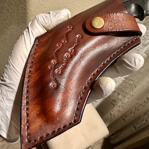 Leather Sheath for Karambit Style Knife.