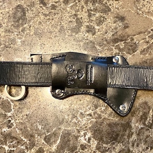 Zombie Sheath for Karambit Style Knife.  Universal Mount On Belt Horizontal Scout or Vertical.